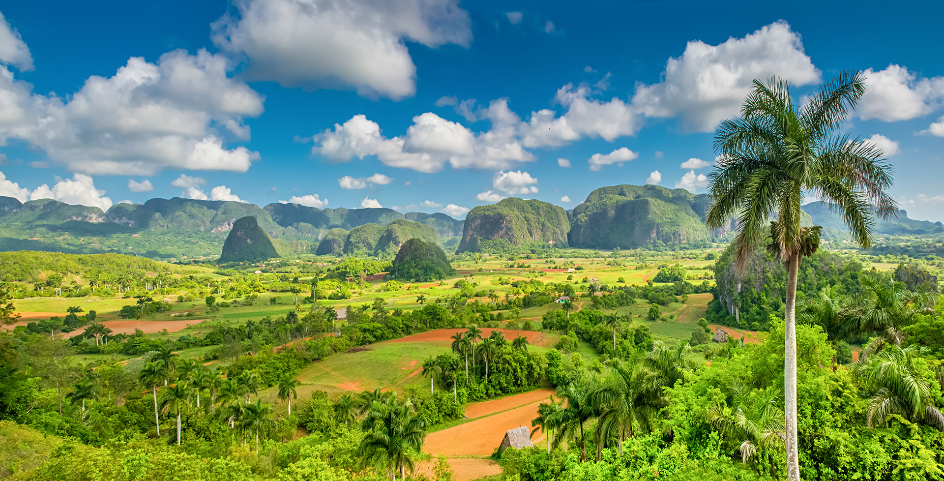 Paysage de cuba avec des touristes