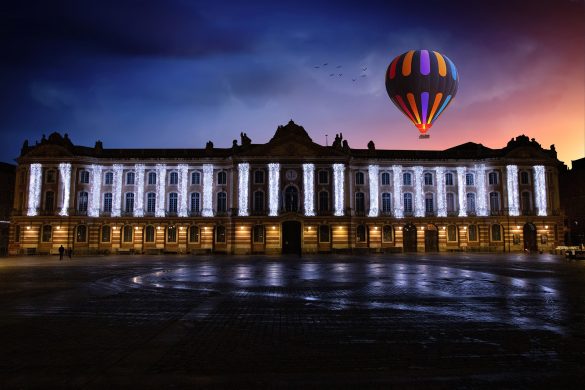 capitole de nuit à Toulouse